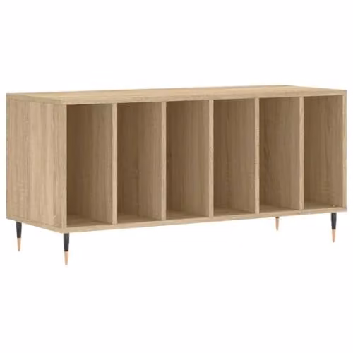 vidaXL Record Cabinet in Sonoma Oak and Brown MDF
