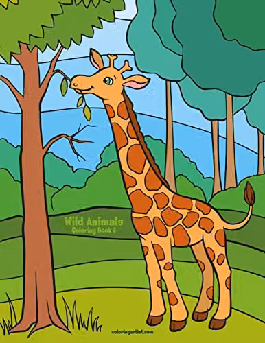 Wild Animals Coloring Book 3: Volume 3 by Createspace, Multicolour, H x W: 27.94 x 21.59 cm
