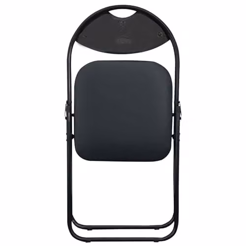 Harbour Housewares Black Padded Folding Chairs, Pack of 2 – 4