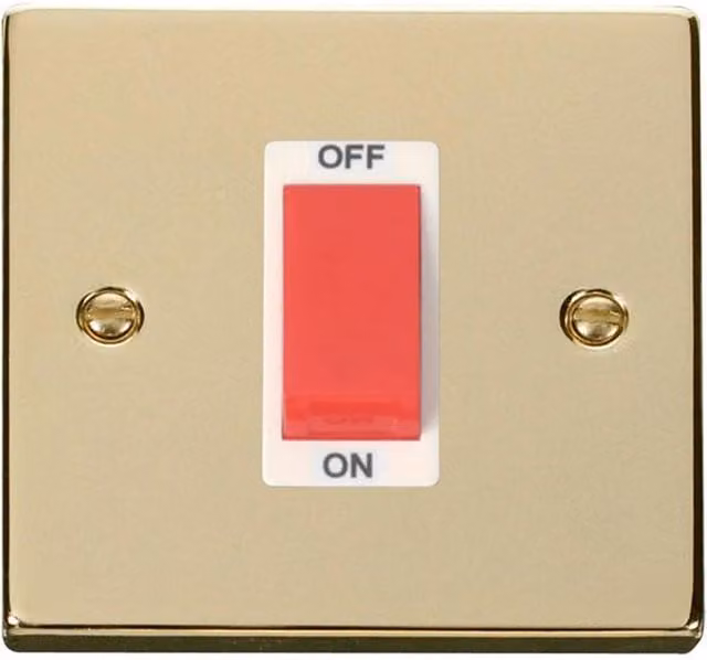 SE Home Polished Brass 1 Gang Flush Switch in Gold