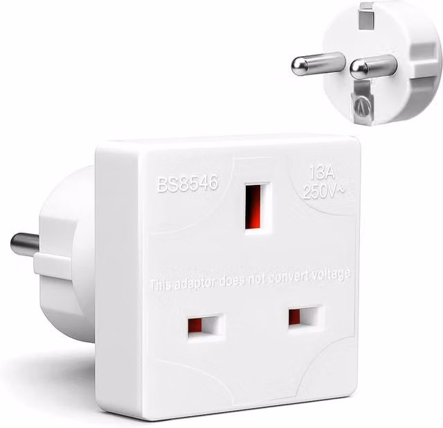 Desiretech EU Travel Adaptor, White