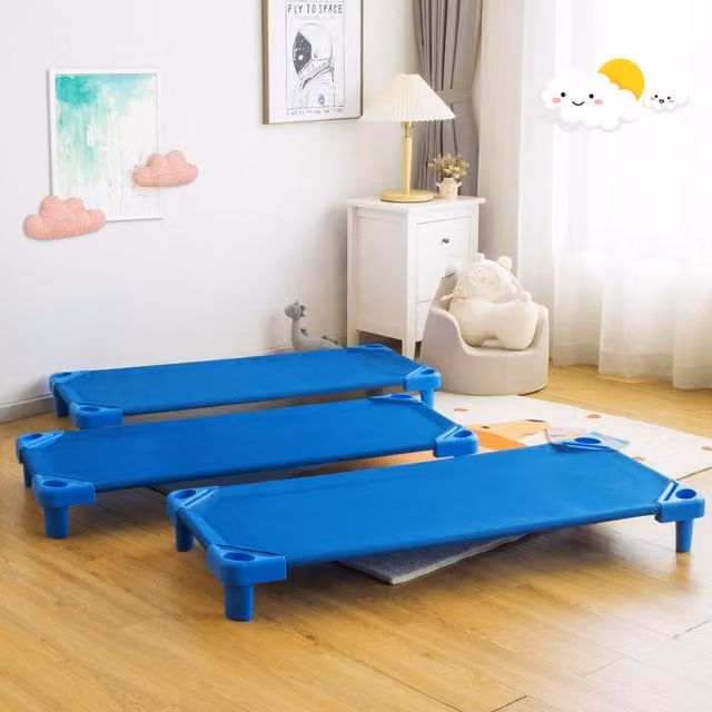 Costway Blue Toddler Daycare Rest Mat with Removable Fabric Cover