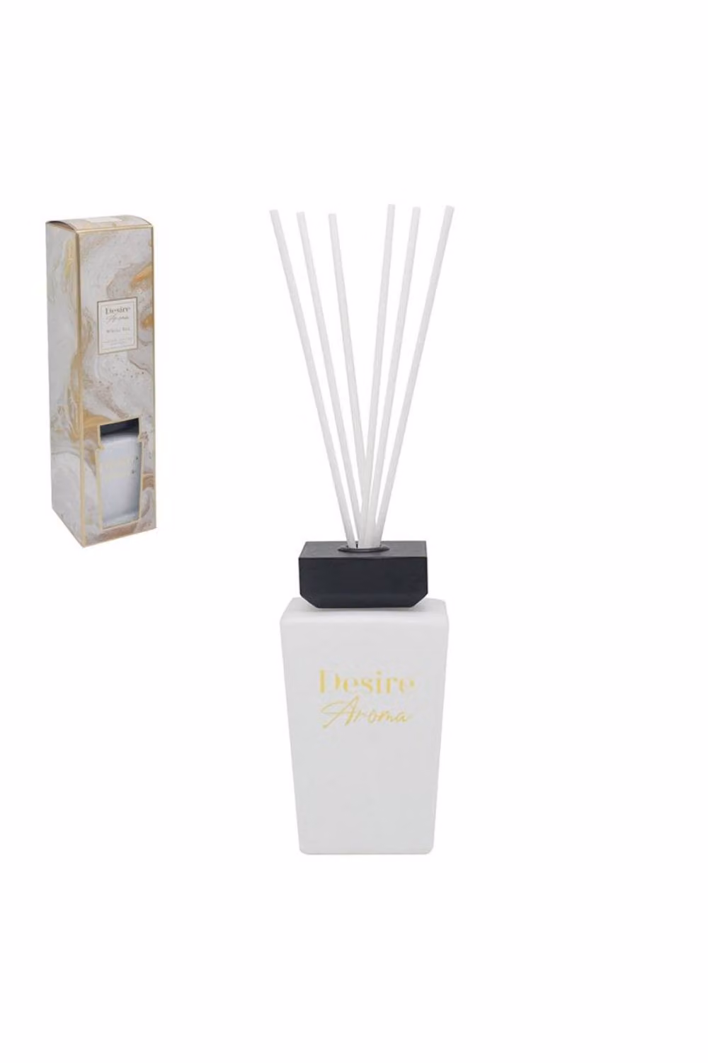 KDMD White Tea Reed Diffuser, 500ml, White Glass Tabletop Design – 2
