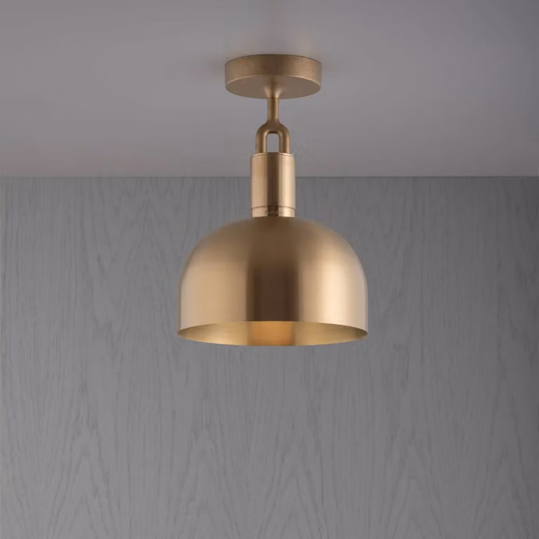 Buster + Punch Forked Medium Ceiling Light in Gold/Brass, Grey or Silver Metal