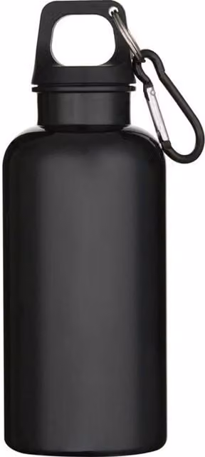 Floso Oregon 400ml Water Bottle with Carabiner Clip in Black