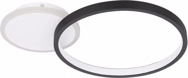 Eglo Gafares LED Flush Ceiling Light in Black and White with Remote Control and Dimming Function