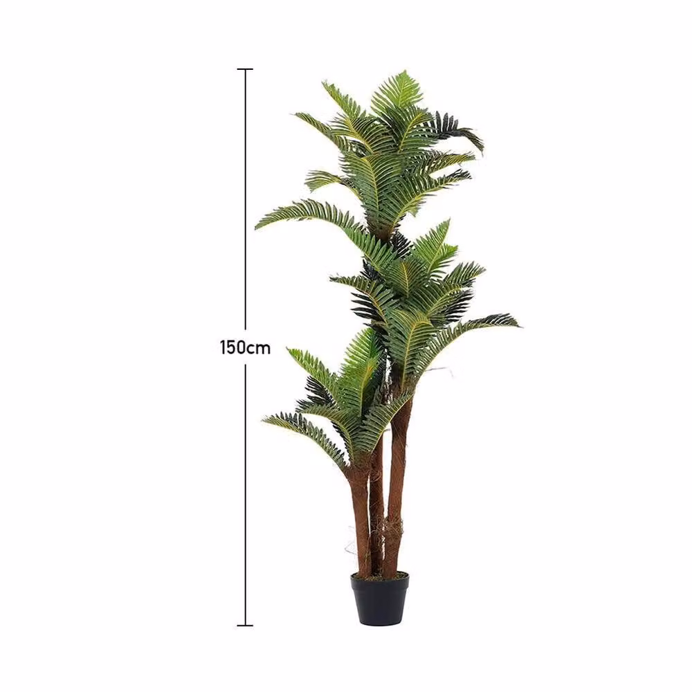 NESTLUNE Large Artificial Green Palm Tree Potted Plant – 2