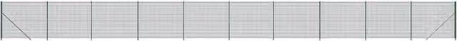 Berkfield Home PVC Coated Steel Wire Mesh Fence with Flange, Green, H: 1.6 m x W: 25 m – 1