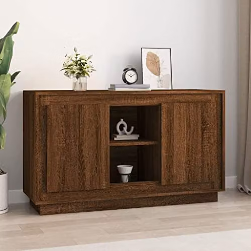 vidaXL Classic Sideboard in Brown Oak, W/D/H: 102 x 35 x 60 cm – 2