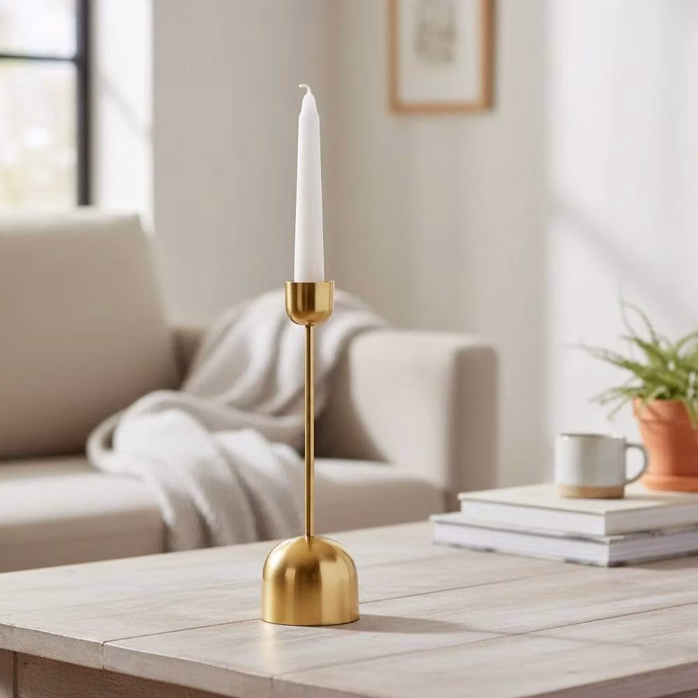 EONLION Gold Metal Taper Candlestick Bell Candle Holder Stand, Height: 36 cm – 2