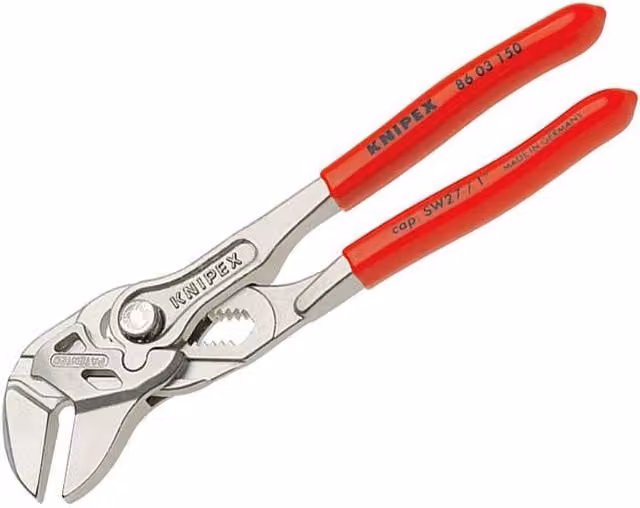 Knipex Mini Pliers Wrench with Red PVC Grip