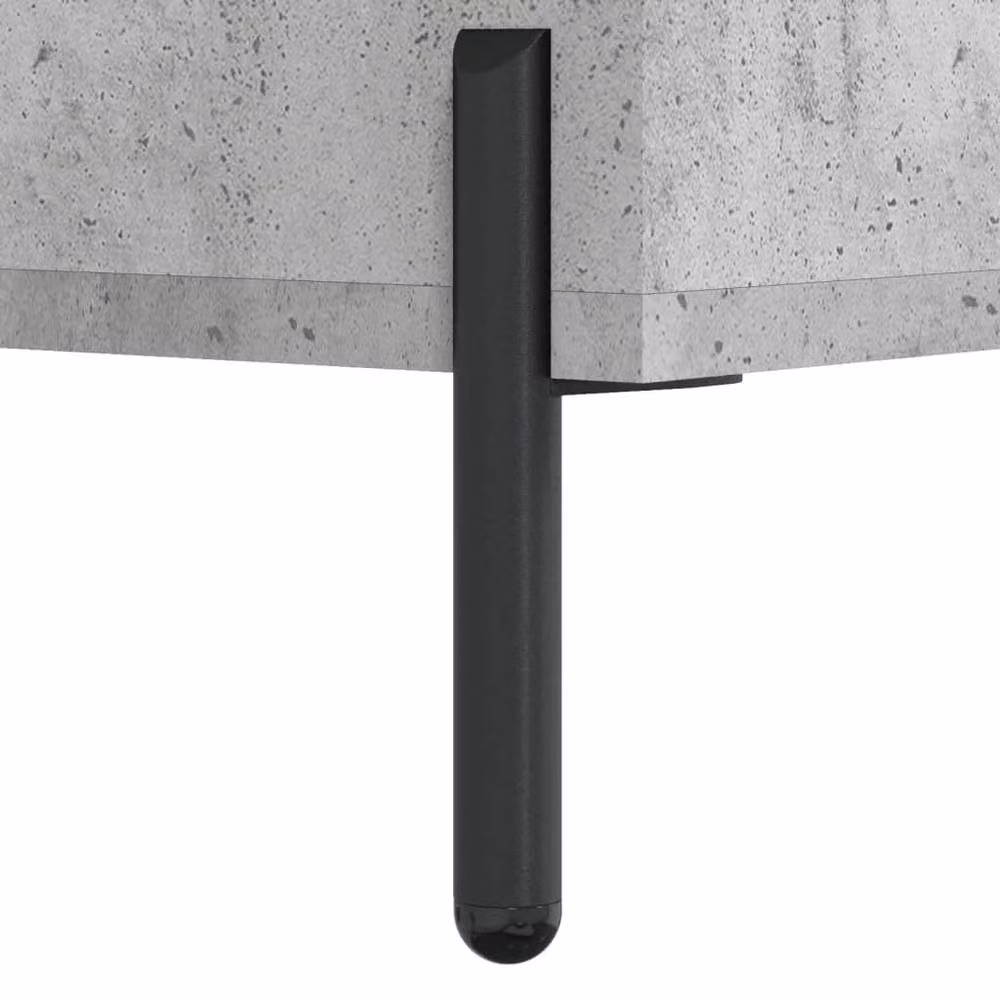 Berkfield Home Highboard in Concrete Grey, W/D/H: 69.5 x 34 x 180 cm – 3