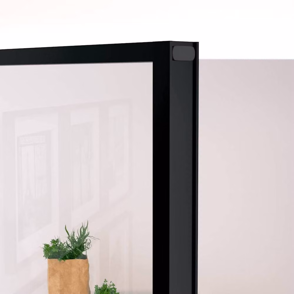 Berkfield Home Modern Interior Door in Black with Tempered Glass and Aluminium, W: 83 cm, H: 201.5 cm – 3