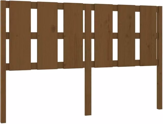 Berkfield Home Rustic Solid Wood Pine Bed Headboard, Honey Brown, W: 155.5 cm, D: 4 cm, H: 100 cm