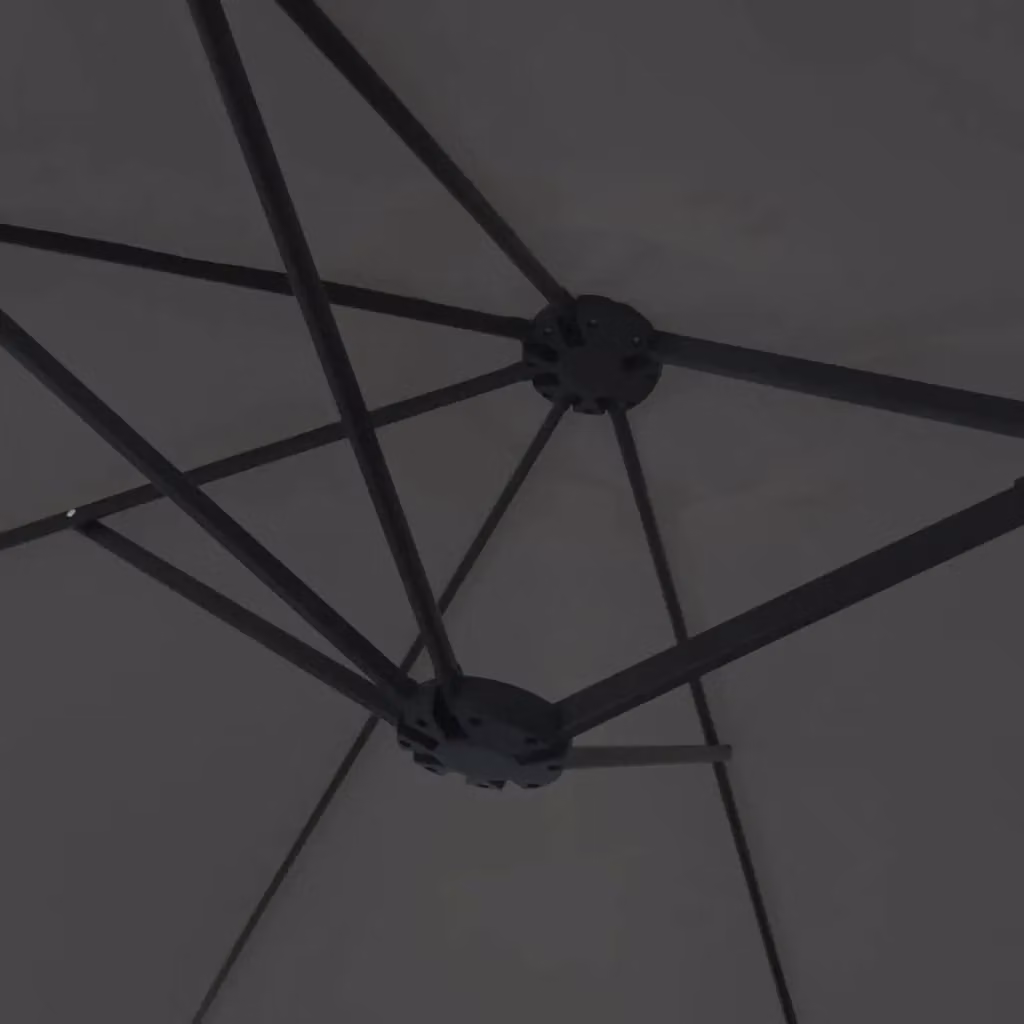 Berkfield Home Double-Head Cantilever Parasol in Anthracite and Black, W: 449 cm, H: 245 cm – 3