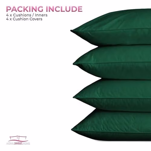 Snug City Waterproof Outdoor Garden Patio Cushion Set of 2, Dark Green, W/D/H: 60 x 60 x 60 cm – 6