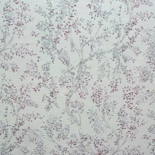 Fibre Naturelle Somerley Floral Cotton Fabric in Plum Purple
