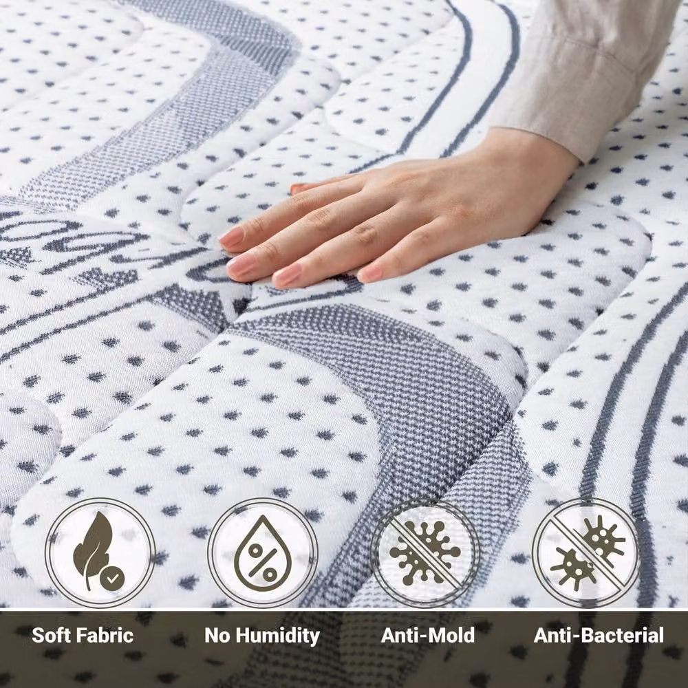 The White Stone Antibacterial Comfort Foam Orthopaedic Mattress, White, W/D/H: 160 x 90 x 20 cm – 6