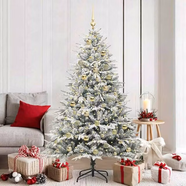 Berkfield Home Pre-lit Artificial Christmas Tree with Ball Set, Green, Height: 180 cm