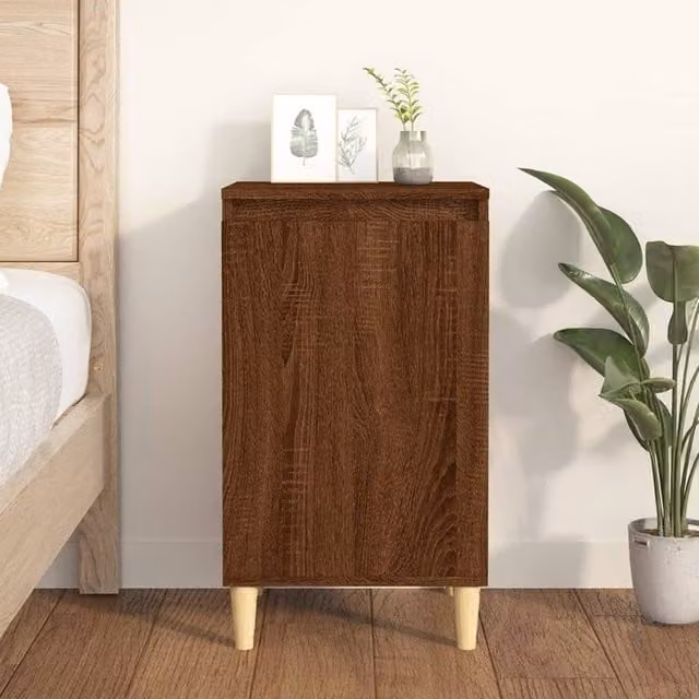 Berkfield Home Brown Oak Bedside Cabinet W/D/H: 40 x 35 x 70 cm – 1