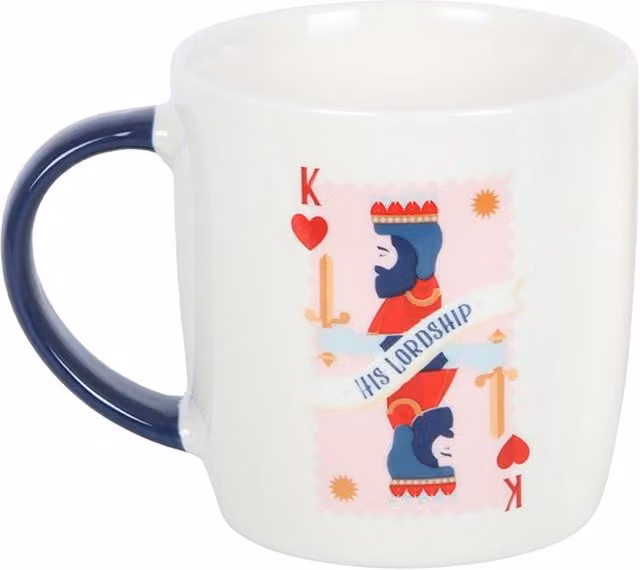 Something Different His Lordship Playing Card Ceramic Mug in White