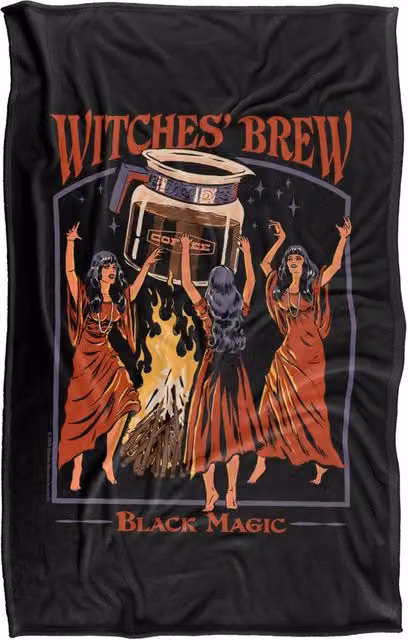 Steven Rhodes Witches Brew Super Soft Fleece Throw Blanket, Multicolour, W/D/H: 91 x 147 cm – 1