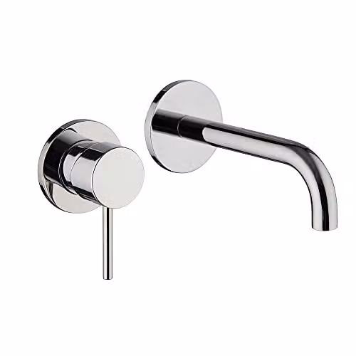 Nes Home Chrome Wall Mounted Brass Basin Tap for Bathroom – 2