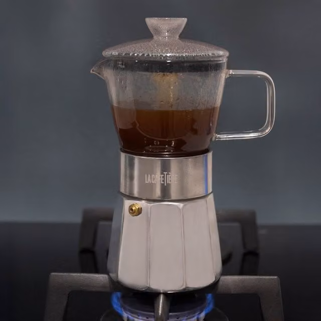 La Cafetire Glass Espresso Maker - Silver