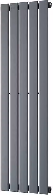 Typhoon Anthracite Designer Single Panel Wall Radiator, W: 120 cm, H: 34 cm, D: 34 cm