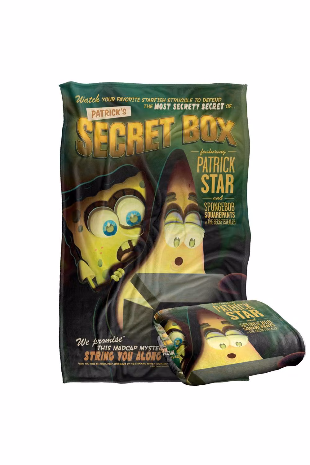 LOGOVISION Spongebob Secret Box Super Soft Silky Fleece Blanket, Multicolour, W/D/H: 91.44 x 91.44 x 147.32 cm – 6