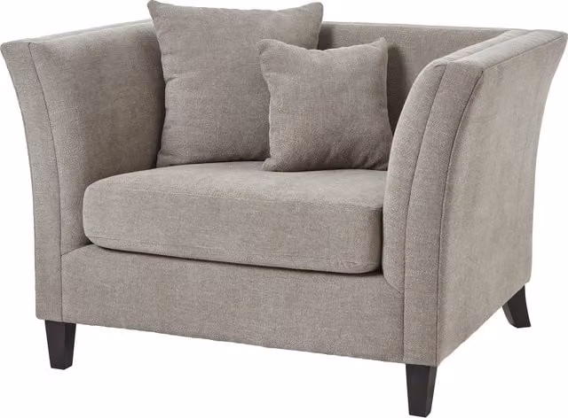 KDMK Vesper Cushion Back Snuggle Chair in Grey