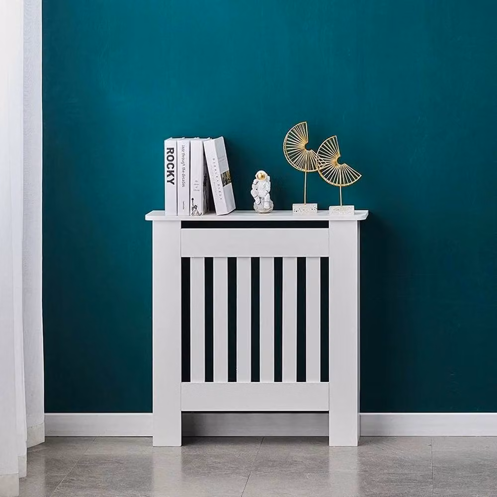 FLAVORA Modern Radiator Cover Cabinet Shelf in White W/H: 68 x 80 cm – 2