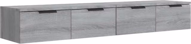 Berkfield Home Wall Mounted Cabinets, 2 Piece Set in Grey Sonoma, W/D/H: 68 x 30 x 20 cm