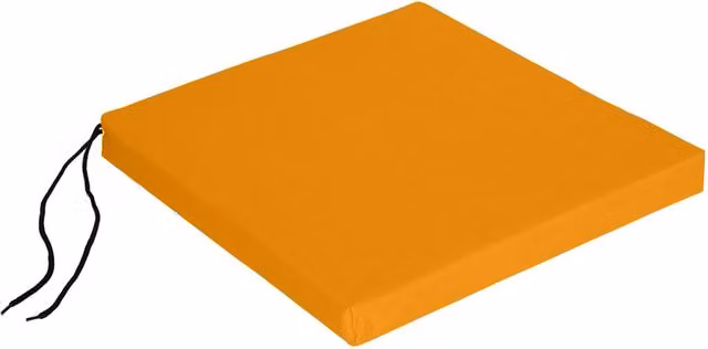 Roseley Orange Water Repellent Square Outdoor Fabric Chair Pad
