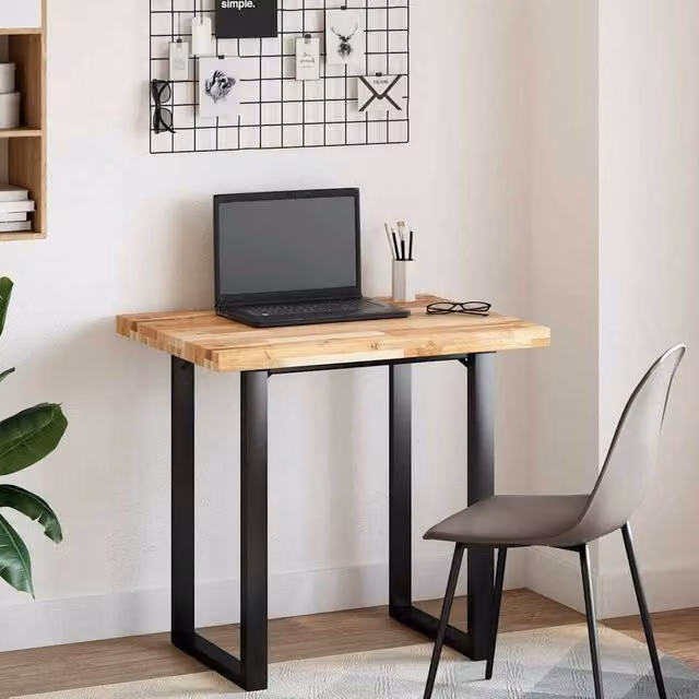 Berkfield Home Solid Wood Acacia Desk Top in Brown, W: 80 cm, D: 60 cm, H: 4 cm – 1