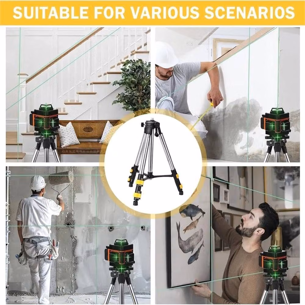 Nordara Universal Laser Level Tripod Adjustable Height Stand in Black, Height: 100 cm – 8