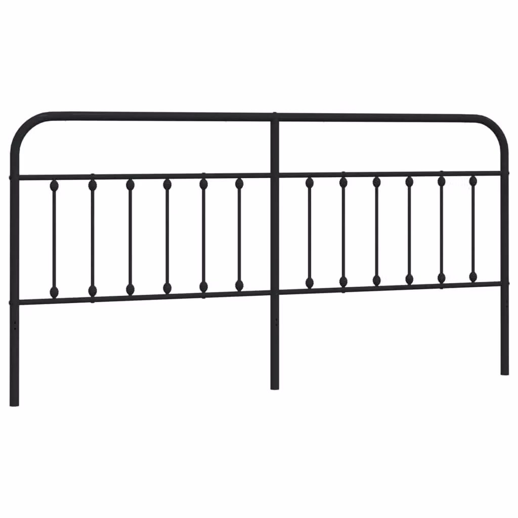 Berkfield Home Classic Metal Headboard in Black, Width: 193 cm – 2