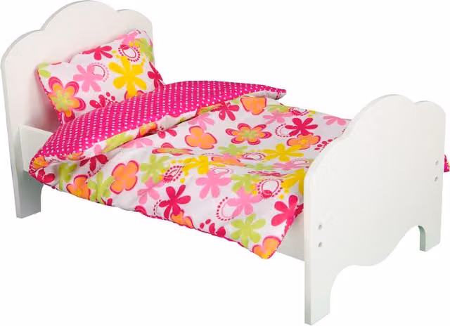 Olivia's Little World Little Princess 18 inch Doll Bedding in Summer Flowers White, Pink, Red and Multicolour
