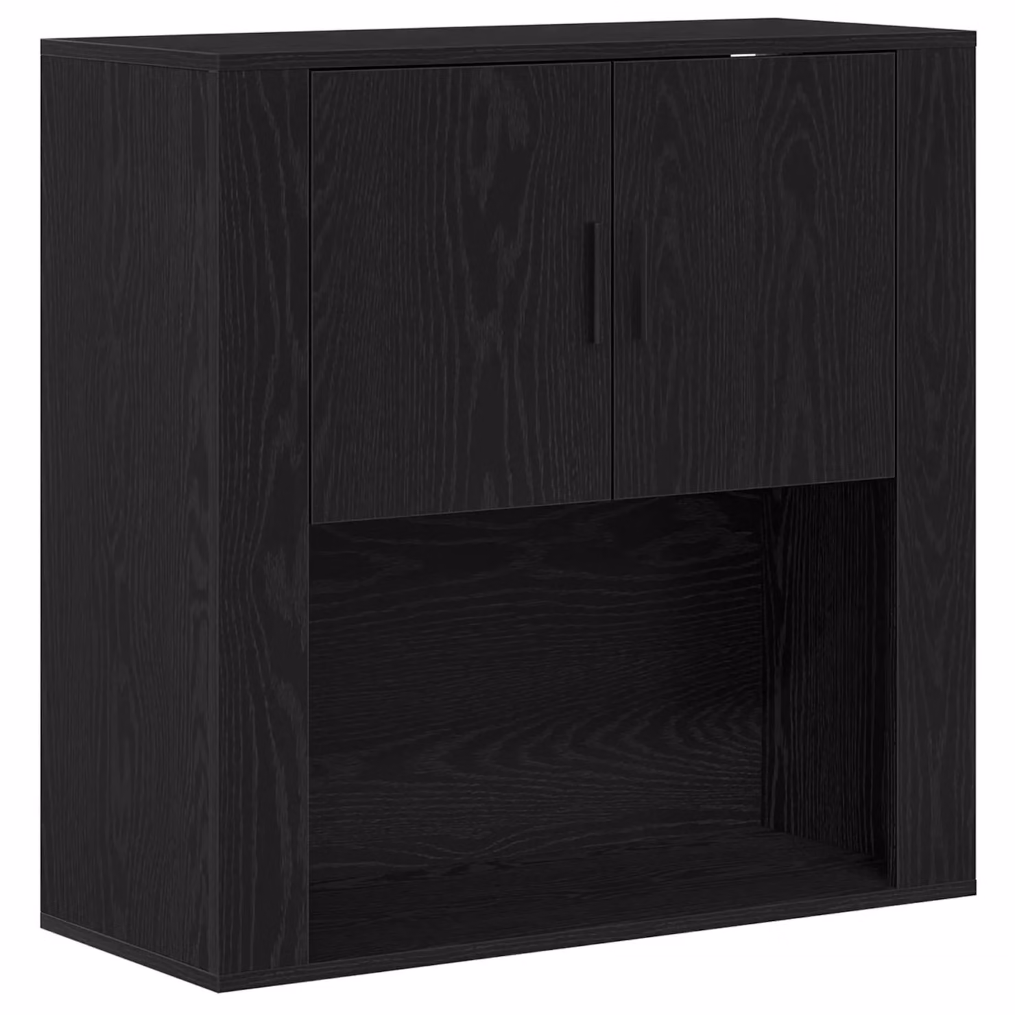 Berkfield Home Modern Wall Mounted Cabinet in Black Oak, W/D/H: 80 x 33 x 80 cm – 2