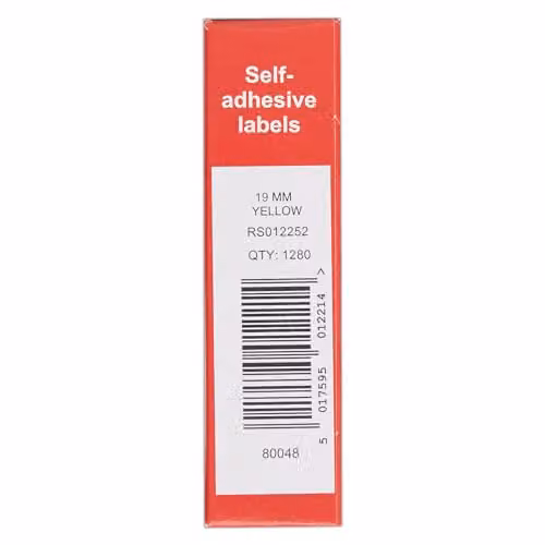 Blick Yellow Self Adhesive Coloured Dot Circle Labels, 19mm, 1280 Pack
