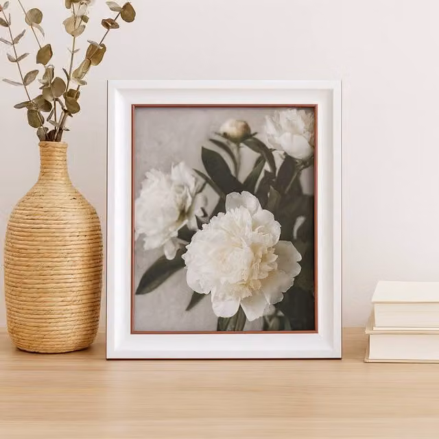 Voltico Modern White MDF Single Rectangular Photo Frame, W/D/H: 25.4 x 20.32 x 25.4 cm – 1