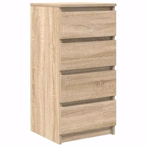 vidaXL Modern Sideboard in Sonoma Oak, W/D/H: 37.5 x 35.0 x 76.0 cm