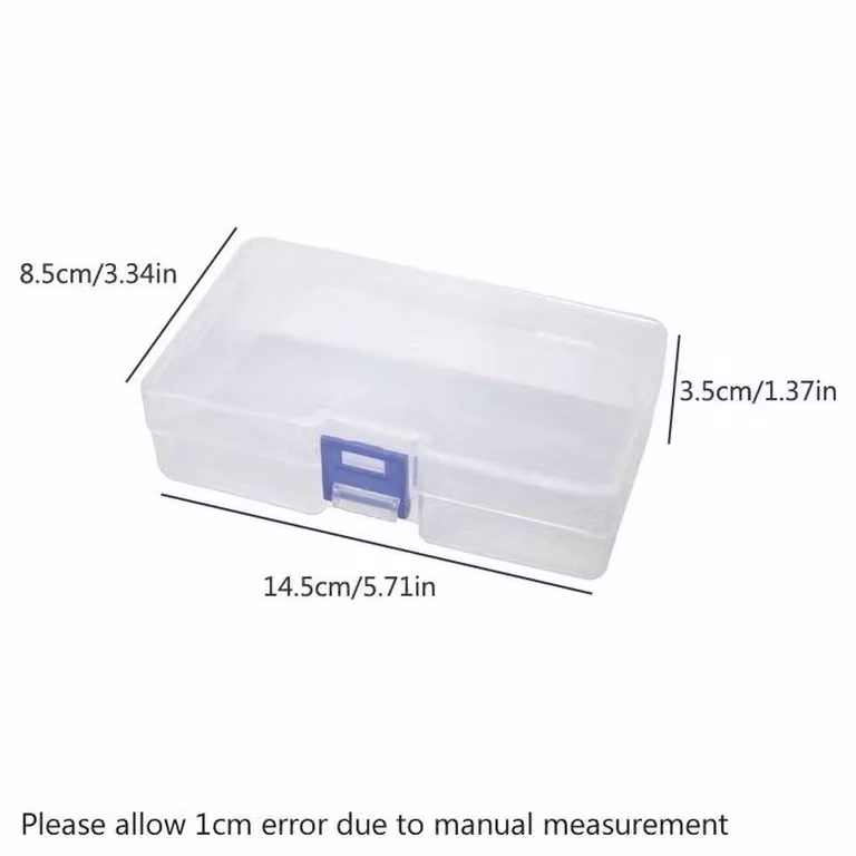 EONLION 5 Pack of Transparent Stackable Plastic Organiser Boxes, Clear, Width: 50 cm