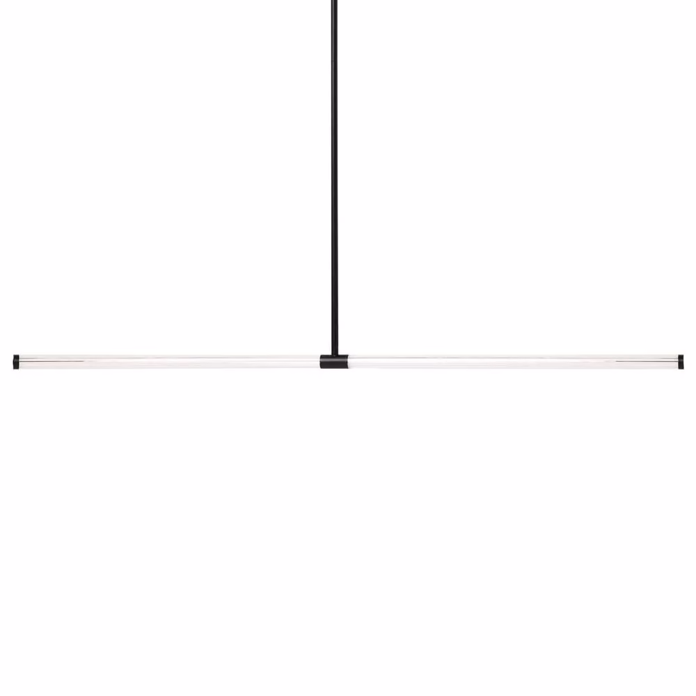 Wyld and Coco Black Linear LED Pendant Lamp with Transparent Glass and Matte Iron Frame – 2