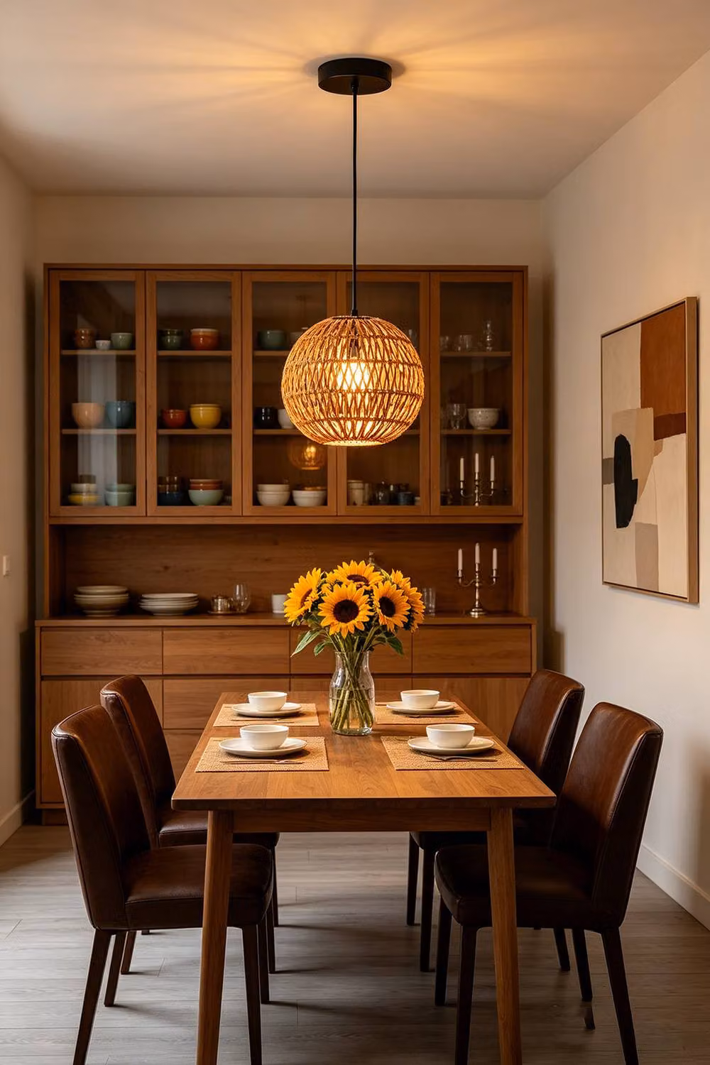 Living and Home E27 Vintage Hemp Rope Woven Sphere Pendant Light in Natural/Beige – 2