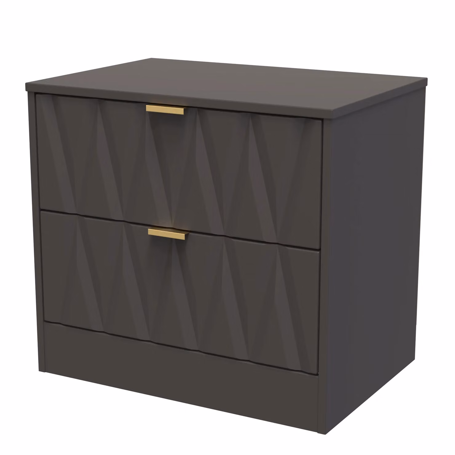 Ready Assembled 2 U Washington 2 Drawer Side Table in Dark Grey – 2