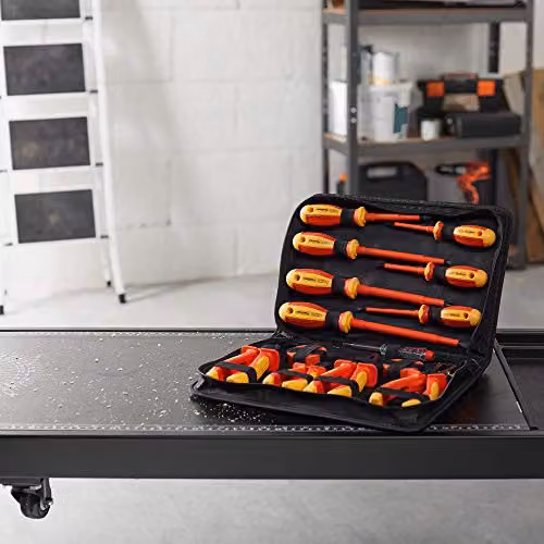 VonHaus 15 Piece VDE Insulated Screwdriver and Pliers Hand Tool Set in Orange – 7