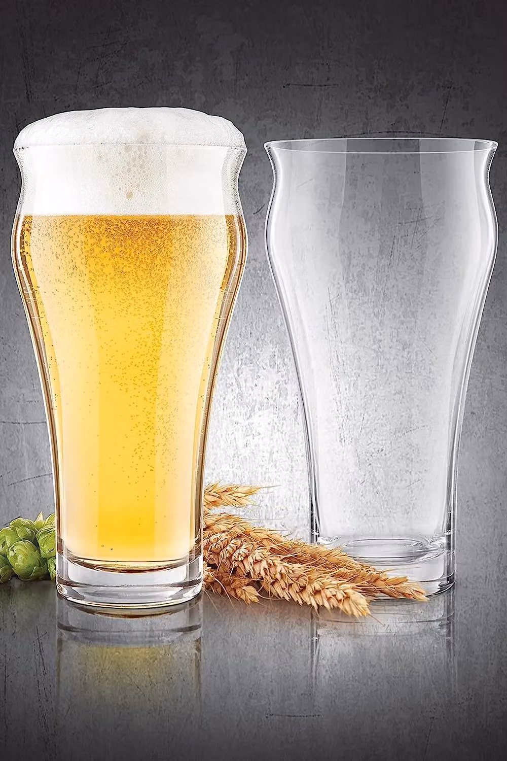 Final Touch Brewhouse Flared Rim Beer Glasses, Set of 4, 591ml, Clear – 2