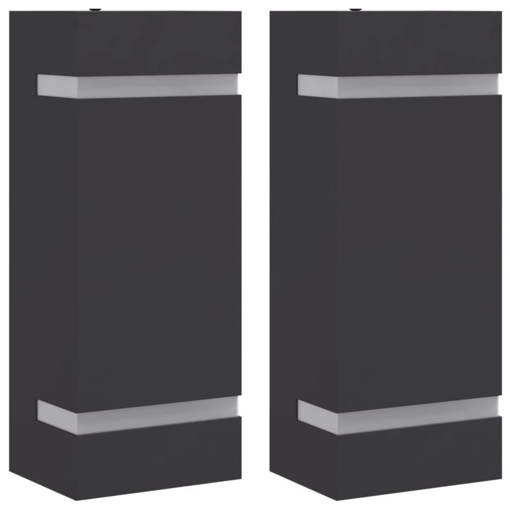 Berkfield Home Black Stainless Steel Outdoor Wall Lights, 2 Pack – 2