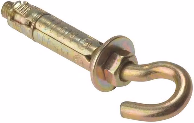 Forgefix Gold Galvanised Hook Bolt Zyp M8, 10 Pack